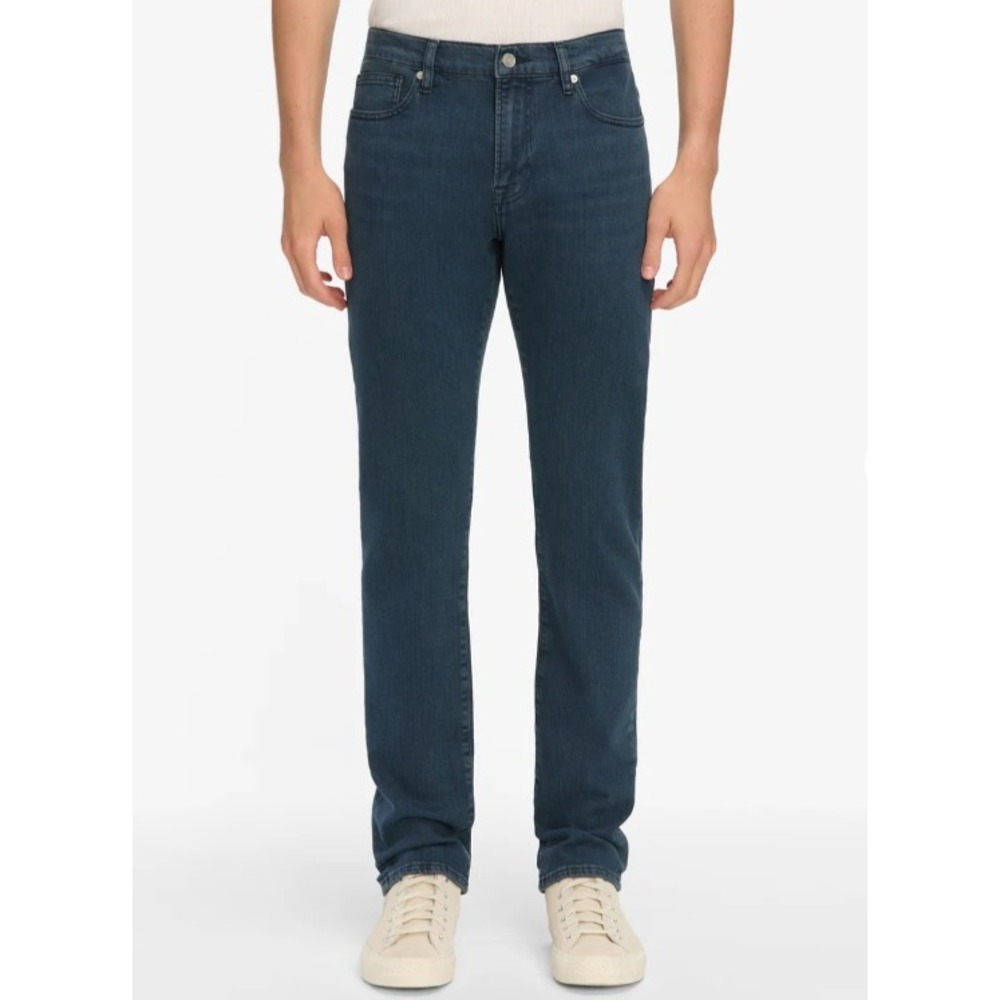 FRAME L'Homme Slim Jean In Zenith Blue Men Size 34 Casual Mid Rise Stretch Denim
